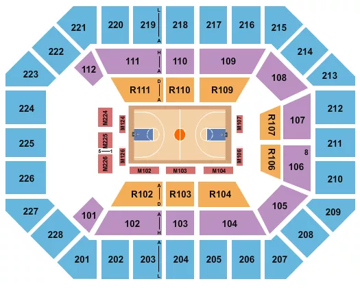 BASKETBALL Seating Map Seating Chart