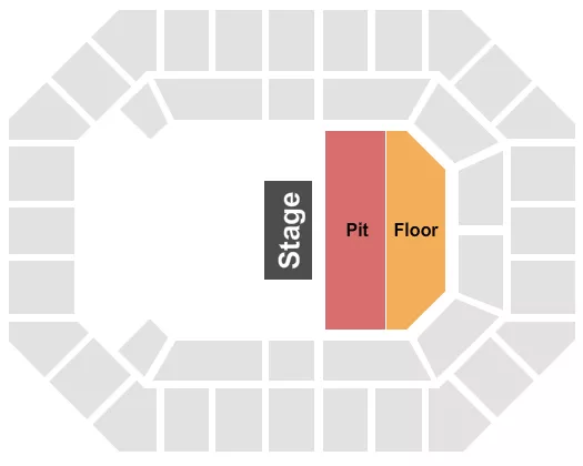 ENDSTAGE PIT FLOOR ONLY Seating Map Seating Chart
