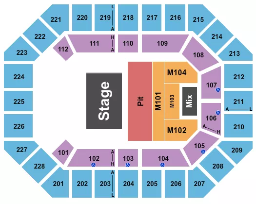 HALF HOUSE PIT Seating Map Seating Chart