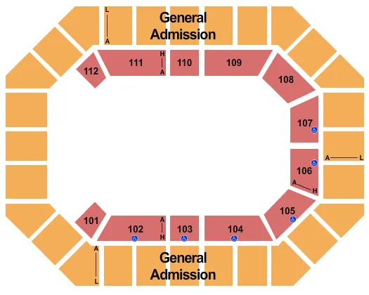 WRESTLING Seating Map Seating Chart