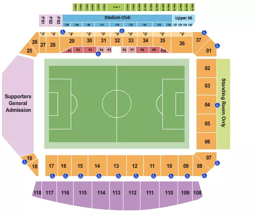 SOCCER 3 Seating Map Seating Chart