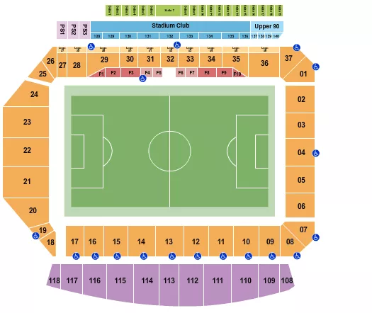 SOCCER Seating Map Seating Chart