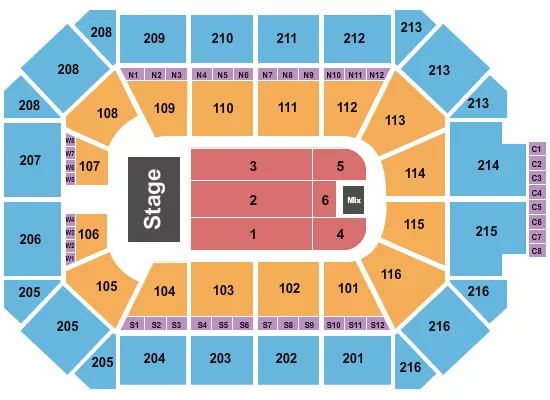 BARRY MANILOW Seating Map Seating Chart