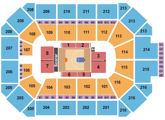 BIG3 BASKETBALL Seating Map Seating Chart