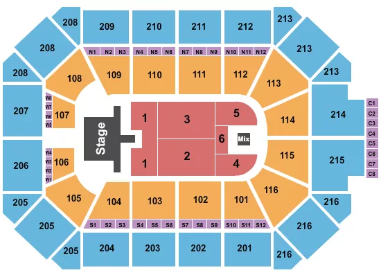 BRYAN ADAMS Seating Map Seating Chart