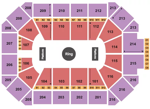 CIRCUS RINGLING BROS Seating Map Seating Chart