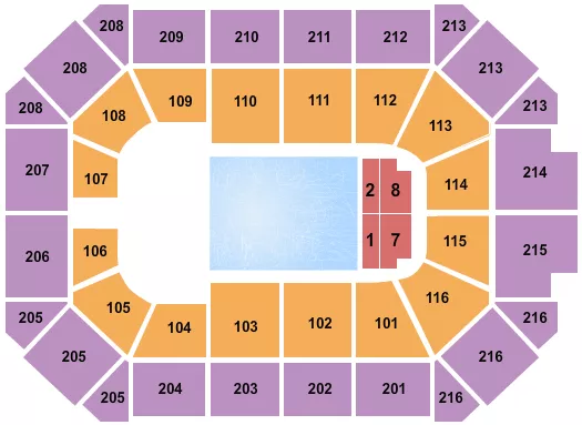 DISNEY ON ICE Seating Map Seating Chart