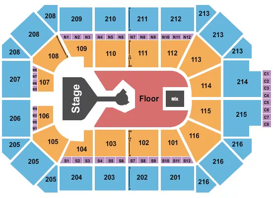 DON TOLIVER Seating Map Seating Chart