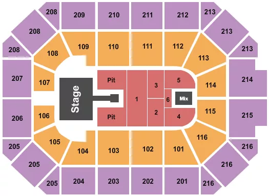 ENDSTAGE GA PIT W CATWALK Seating Map Seating Chart