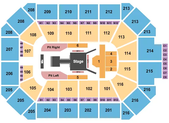 FUERZA REGIDA Seating Map Seating Chart