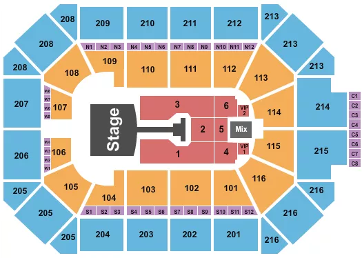 JONAS BROTHERS 1 Seating Map Seating Chart