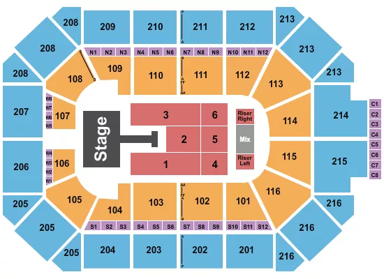 JONAS BROTHERS 1 Seating Map Seating Chart