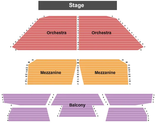 END STAGE Seating Map Seating Chart