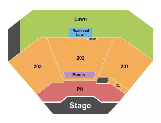 ENDSTAGE PIT Seating Map Seating Chart