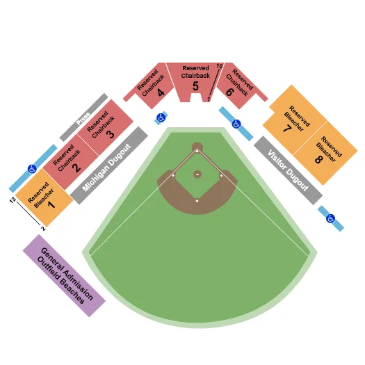 SOFTBALL Seating Map Seating Chart