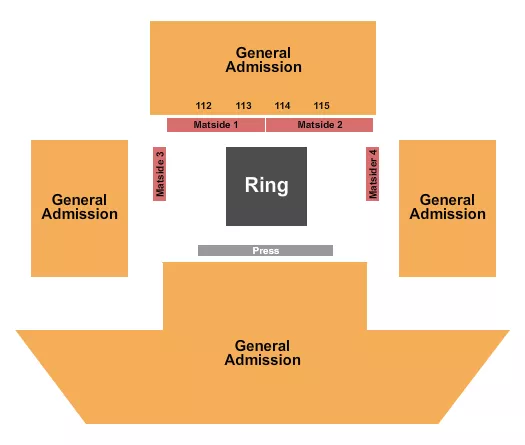 ALUMNI ARENA NY WRESTLING Seating Map Seating Chart