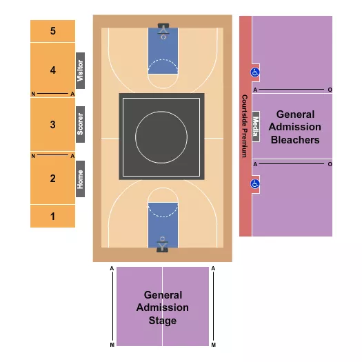 ALUMNI GYM NJ WRESTLING Seating Map Seating Chart