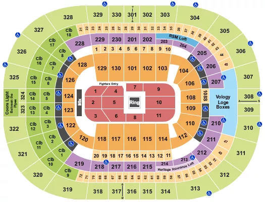 BOXING 2 Seating Map Seating Chart