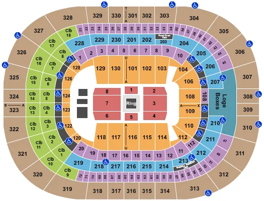 BOXING Seating Map Seating Chart