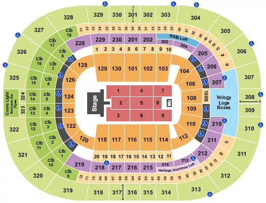 BRYAN ADAMS Seating Map Seating Chart