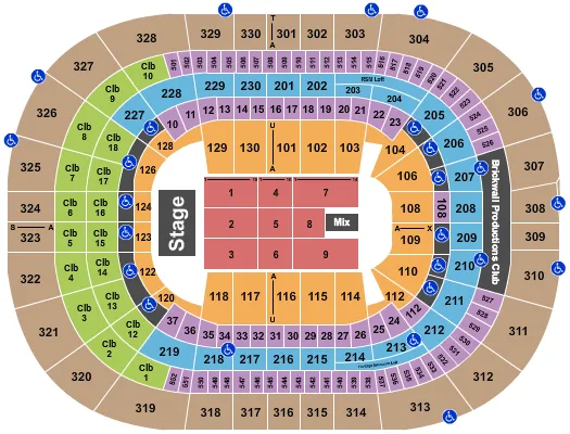 CIRQUE MUSICA HOLIDAY Seating Map Seating Chart
