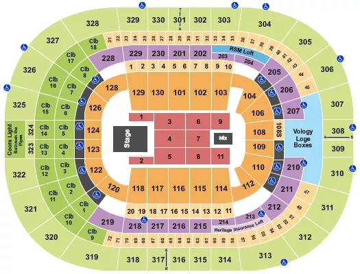 ELEVATION WORSHIP Seating Map Seating Chart