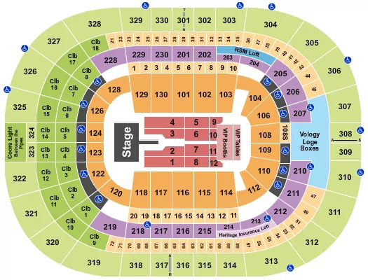MARY J BLIGE Seating Map Seating Chart