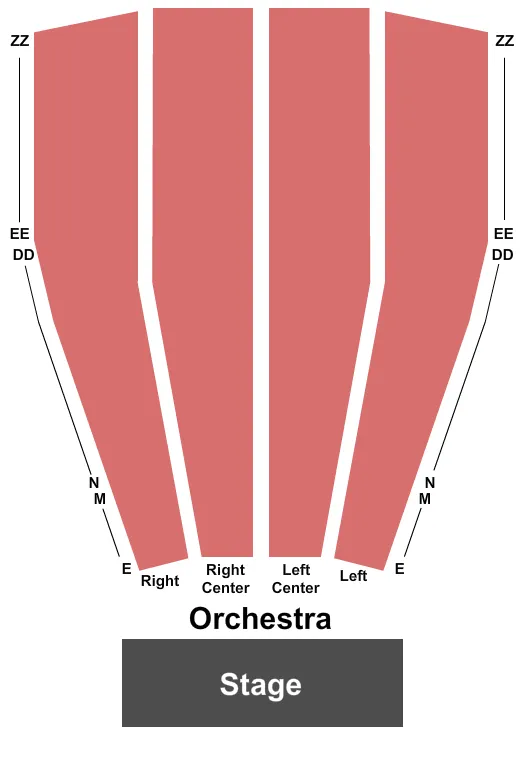 END STAGE Seating Map Seating Chart