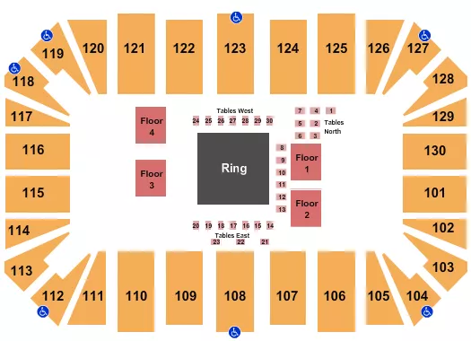 BOXING Seating Map Seating Chart