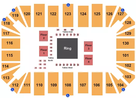 MMA 2 Seating Map Seating Chart