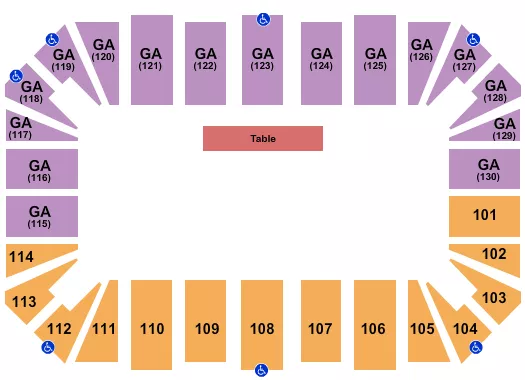 MOTO XTREME CIRCUS Seating Map Seating Chart