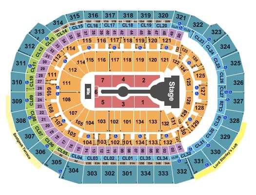 CARDI B Seating Map Seating Chart