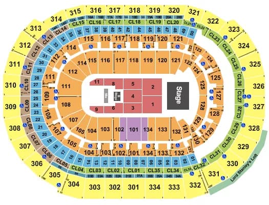 ENDSTAGE 8 Seating Map Seating Chart