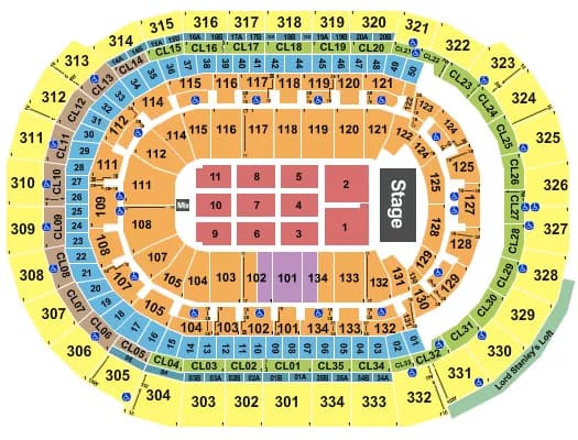 ENDSTAGE 6 Seating Map Seating Chart