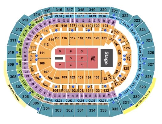 ENDSTAGE GA PIT 3 Seating Map Seating Chart