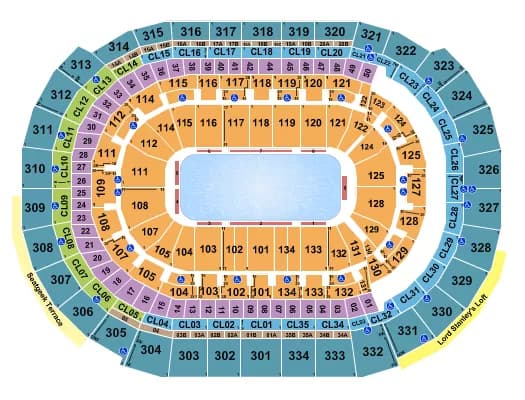 STARS ON ICE Seating Map Seating Chart