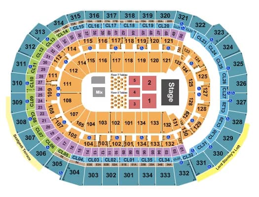 JANET JACKSON Seating Map Seating Chart