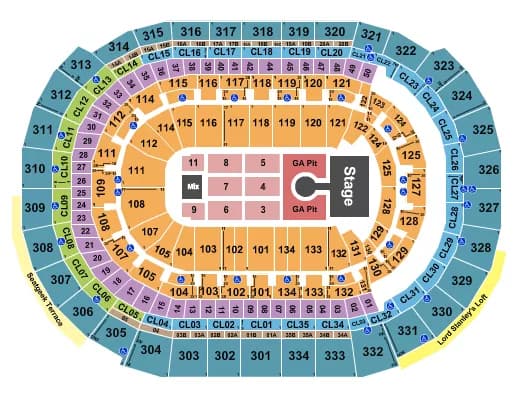 WEEZER Seating Map Seating Chart