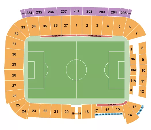 SOCCER 2 Seating Map Seating Chart