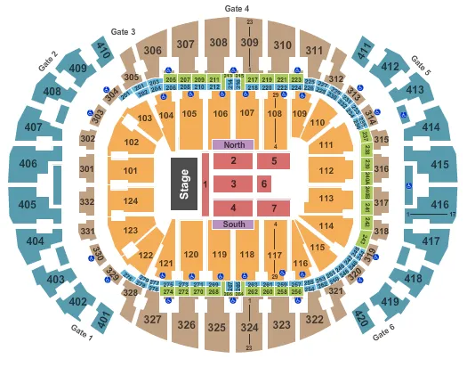 END STAGE Seating Map Seating Chart