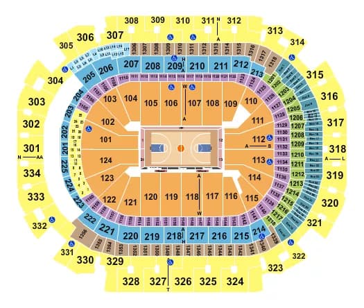 BASKETBALL GLOBETROTTERS Seating Map Seating Chart