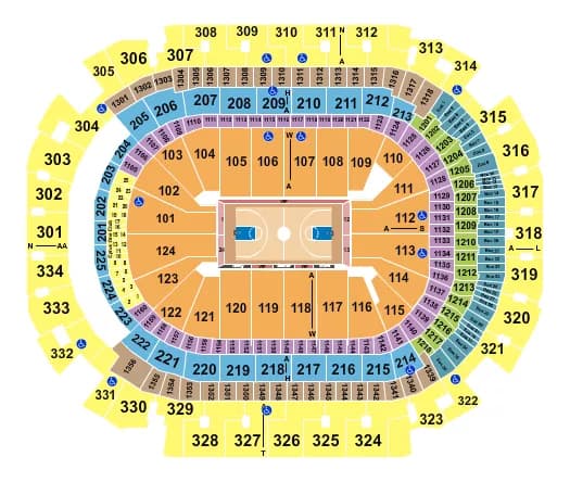 BASKETBALL Seating Map Seating Chart