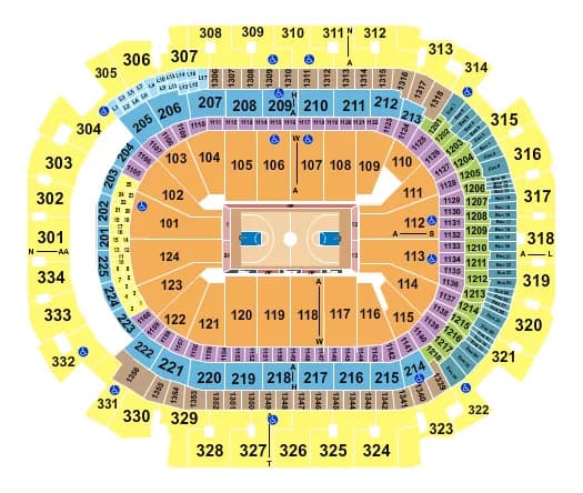 BASKETBALL Seating Map Seating Chart