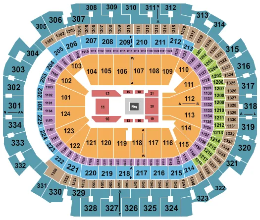 BOXING Seating Map Seating Chart