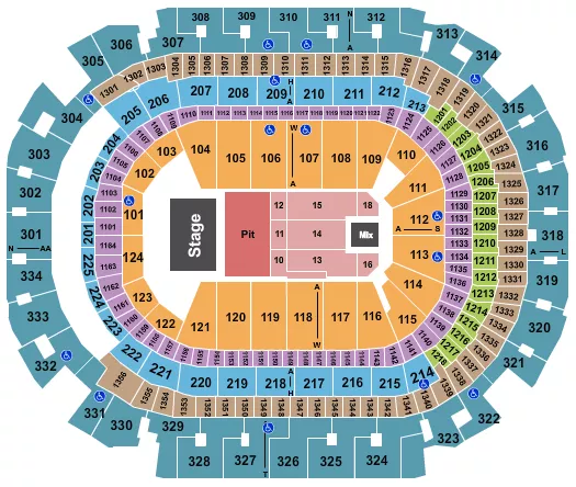 DANIEL CAESAR Seating Map Seating Chart