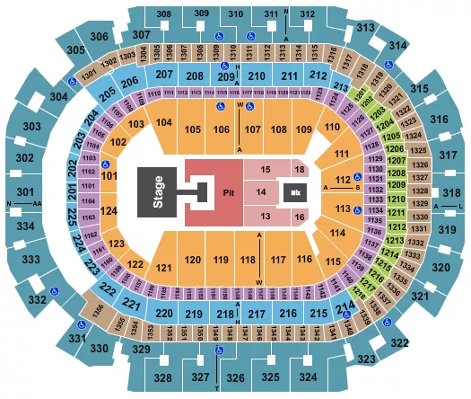 DEMI LOVATO Seating Map Seating Chart