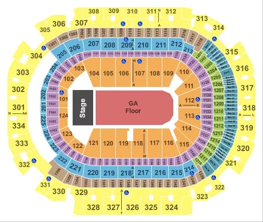ENDSTAGE GA Seating Map Seating Chart