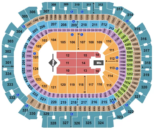 J COLE Seating Map Seating Chart