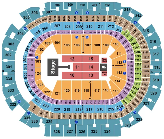JONAS BROTHERS Seating Map Seating Chart