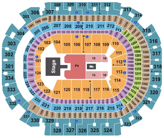 PAPA ROACH Seating Map Seating Chart